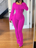 Solid Inside-Out 2PC Set--Clearance Hot Pink S
