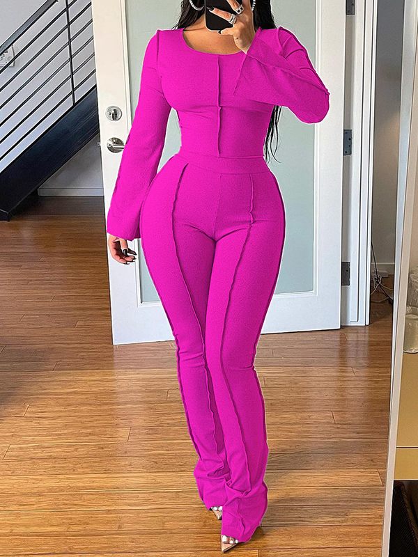 Solid Inside-Out 2PC Set--Clearance Hot Pink S