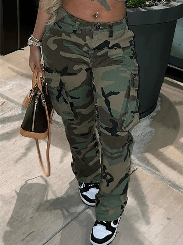 Camo Cargo Pants Olive