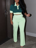 Polo Top & Pants Set--Clearance Green XL