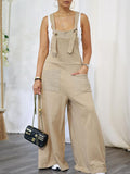 Tied Wide-Leg Overalls Sandy