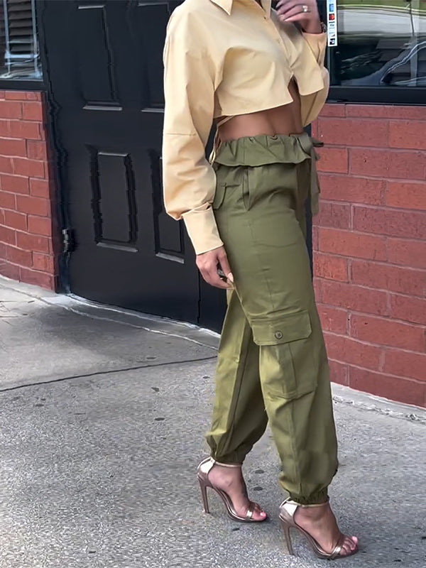 Tied Cargo Pants--Clearance