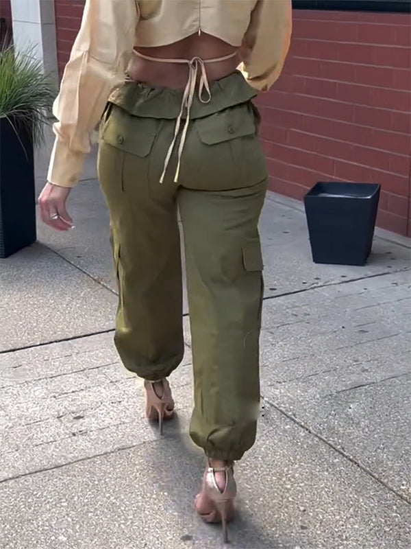 Tied Cargo Pants--Clearance