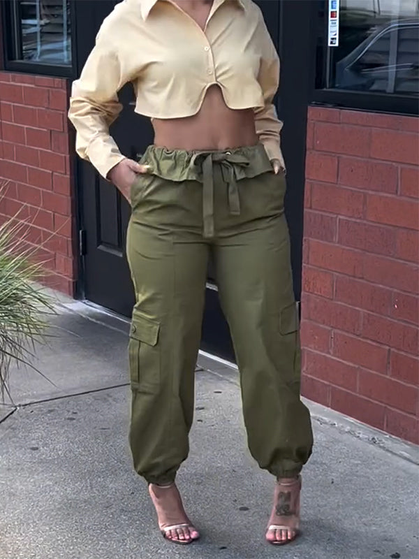 Tied Cargo Pants--Clearance