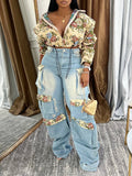 Printed Zip-Front Jacket--Clearance