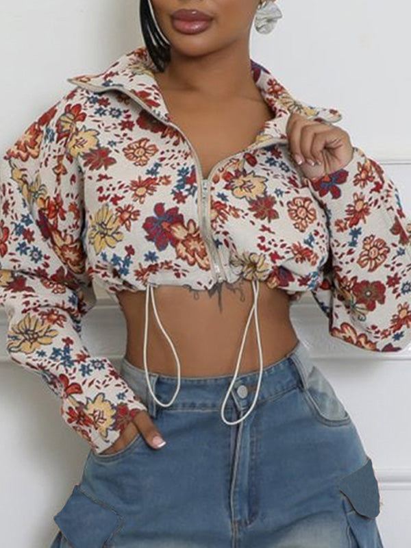 Printed Zip-Front Jacket--Clearance