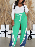 Side Stripe Sweatpants Green