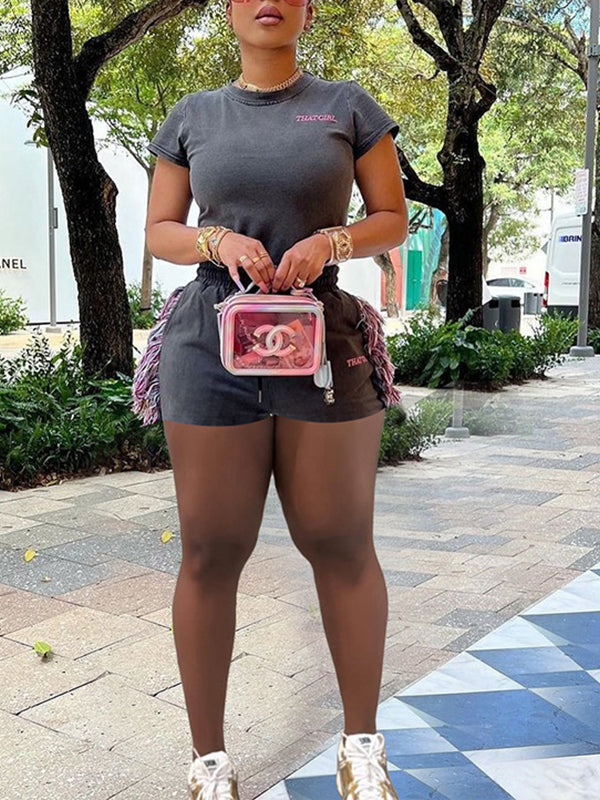 Fringe Combo Shorts Set--Clearance