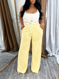 Tank Top & Drawstring Pants Set Yellow