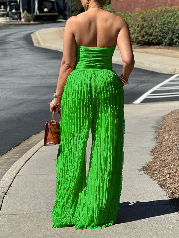 Ruched Strapless Jumpsuit--Clearance