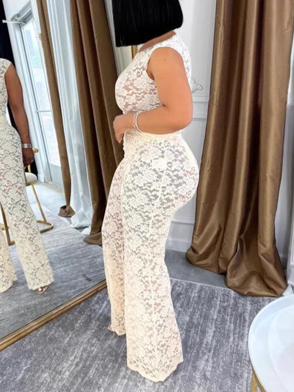 Lace Top & Pants Set--Clearance
