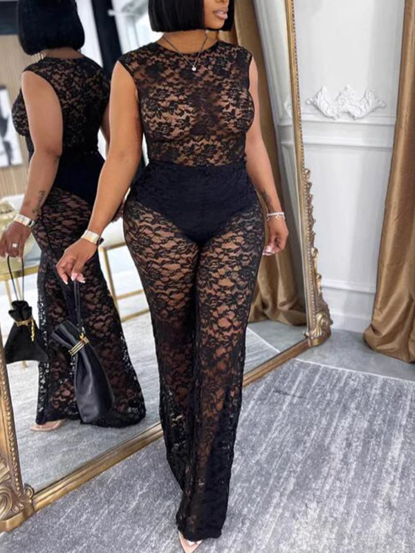 Lace Top & Pants Set--Clearance