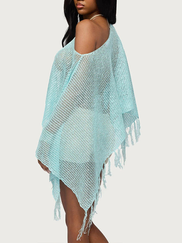 Fringe Crochet Boat-Neck Top