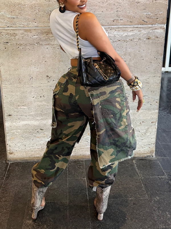 Camo Double-Waist Pants