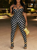 Dot Sleeveless Jumpsuit