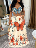 Butterfly Cami Top & Skirt Set