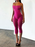 Solid Cami Capri Jumpsuit