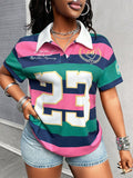 Logo Stripe Polo Top