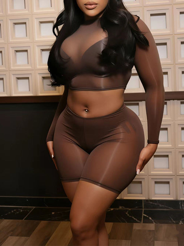 Body Gloss Top & Shorts Set