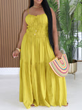 Solid Ruched Cami Dress