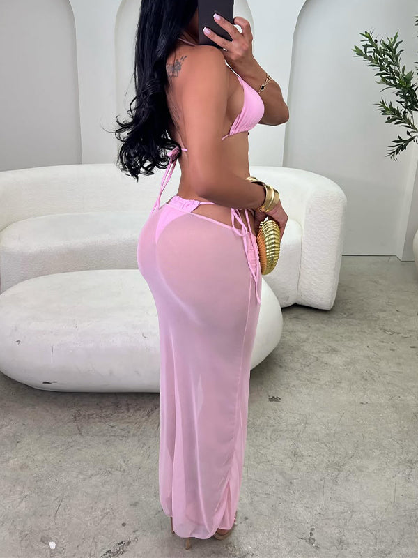 Star Bikini with Skirt Set