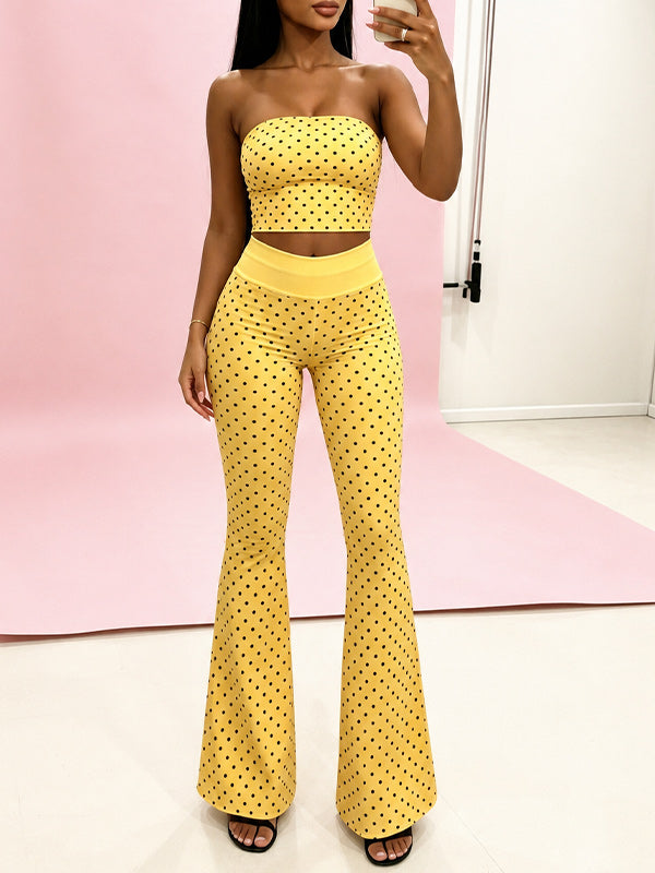 Dot Tube Top & Pants Set