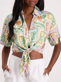 Printed Tied Shirt