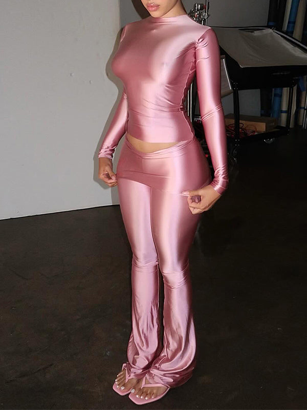 Metallic Tee & Pants Set