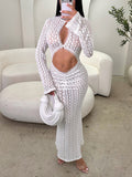 Lace Cutout Maxi Dress