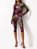 Printed Tee & Capri Pants Set