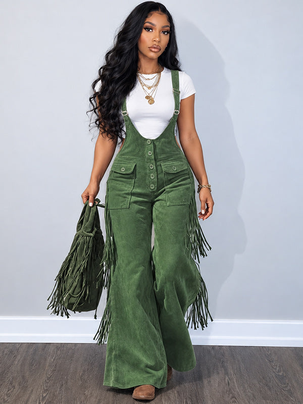 Fringe Flare Overalls