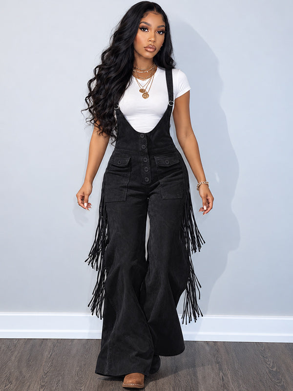 Fringe Flare Overalls