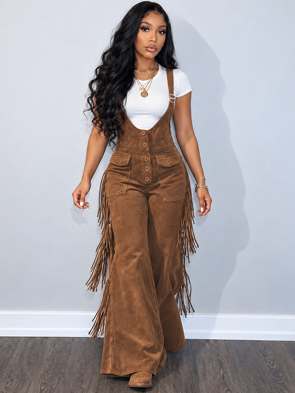 Fringe Flare Overalls