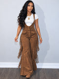 Fringe Flare Overalls