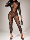 Leopard Sheer Jumpsuit