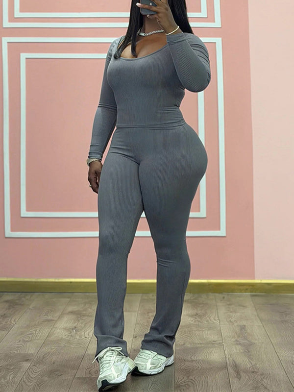 Ribbed 2PC Pants Set