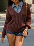 Denim Combo Sweater