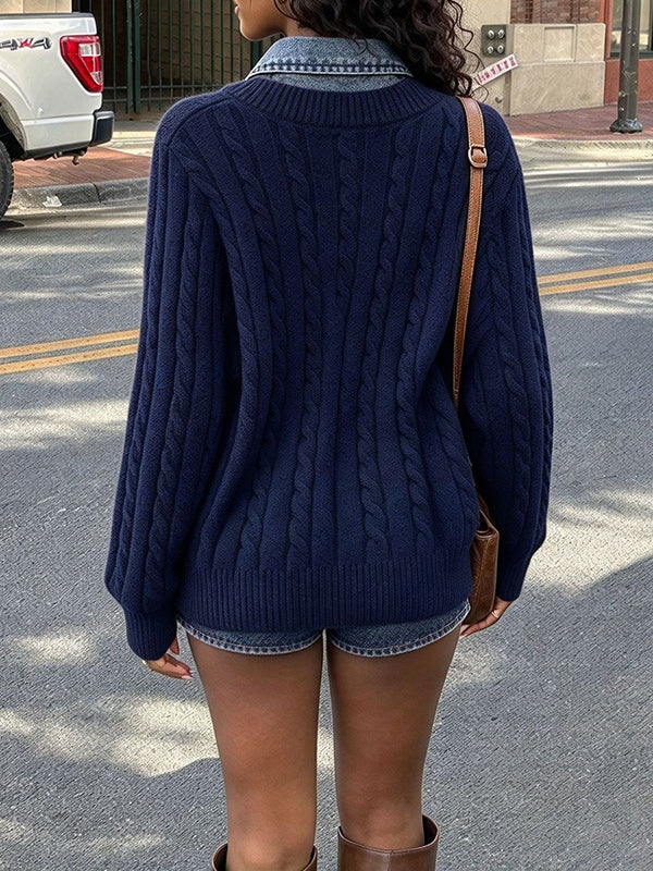 Denim Combo Sweater