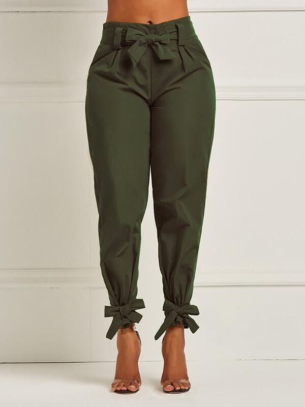 Tied Jogger Pants Army Green