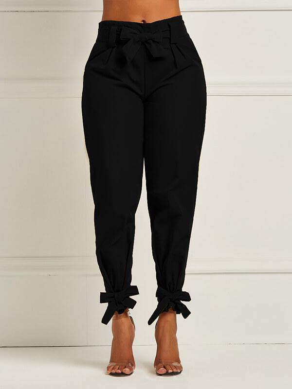 Tied Jogger Pants Black
