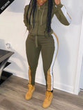 Colorblock Zip-Front Hoodie & Pants Set--Clearance