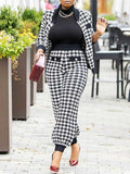 Houndstooth Jacket & Pants Set Houndstooth
