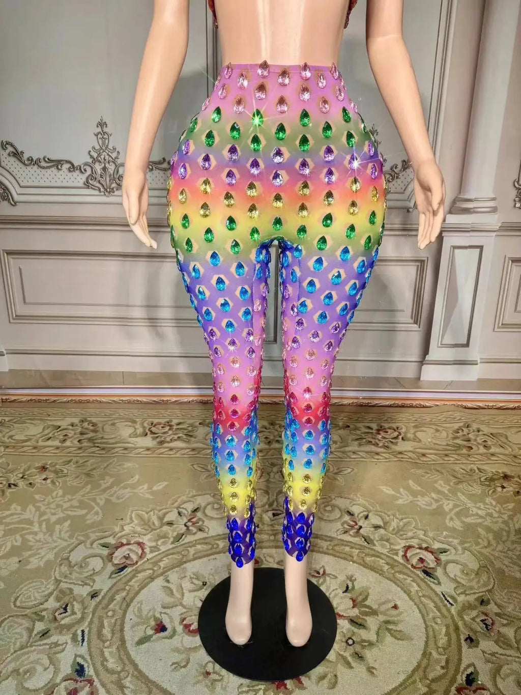Garci Diamond Mesh Pants Set