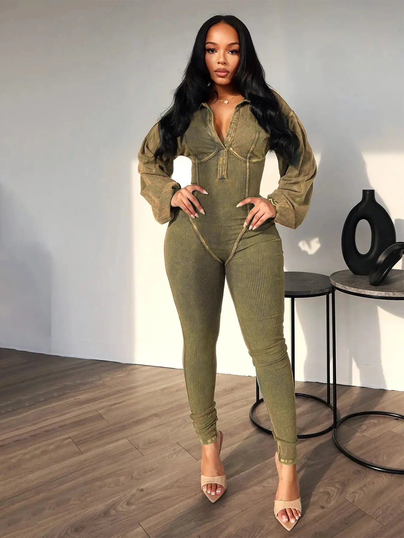 Glanda Knit Jumpsuit Green