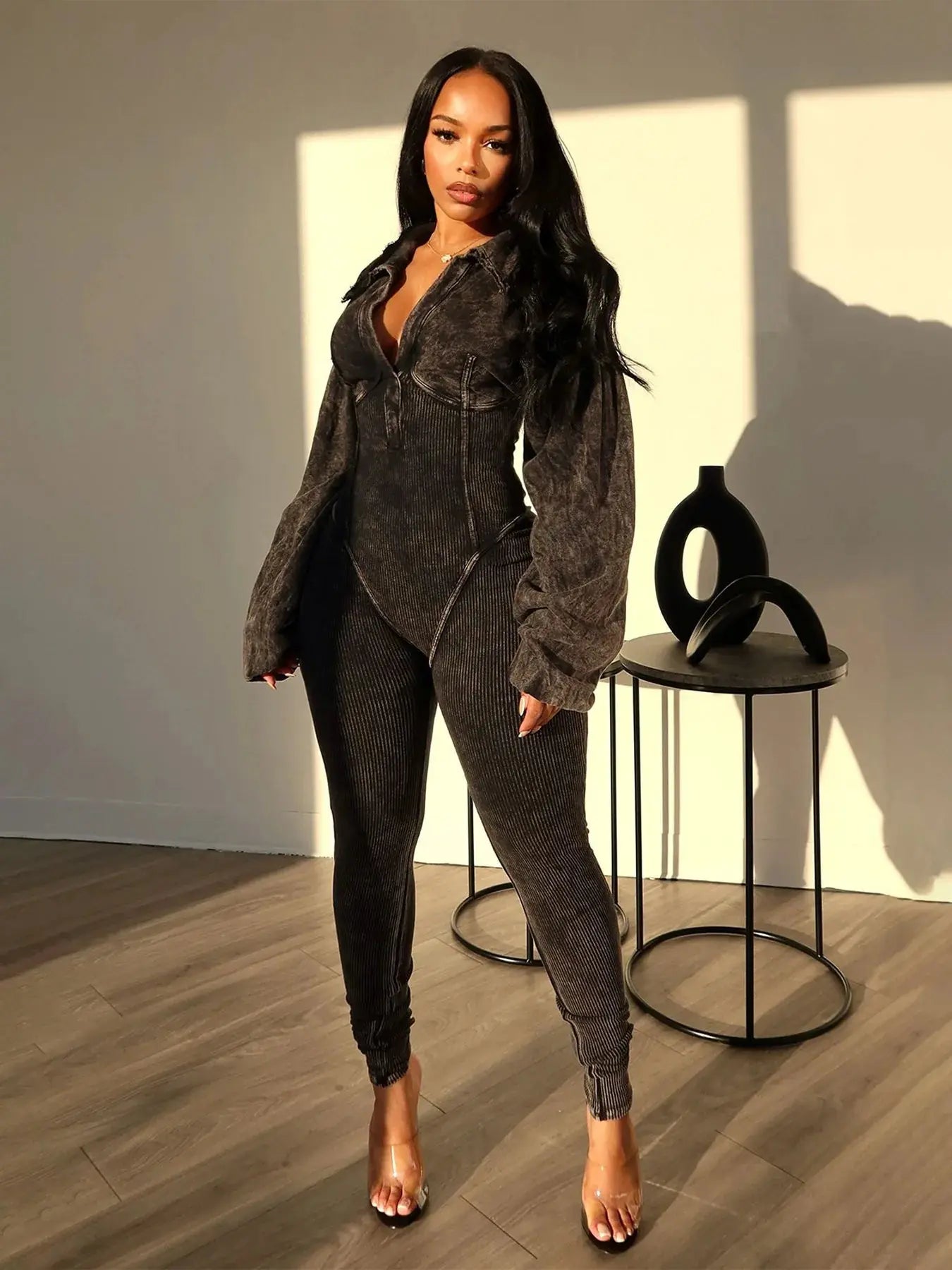 Glanda Knit Jumpsuit black