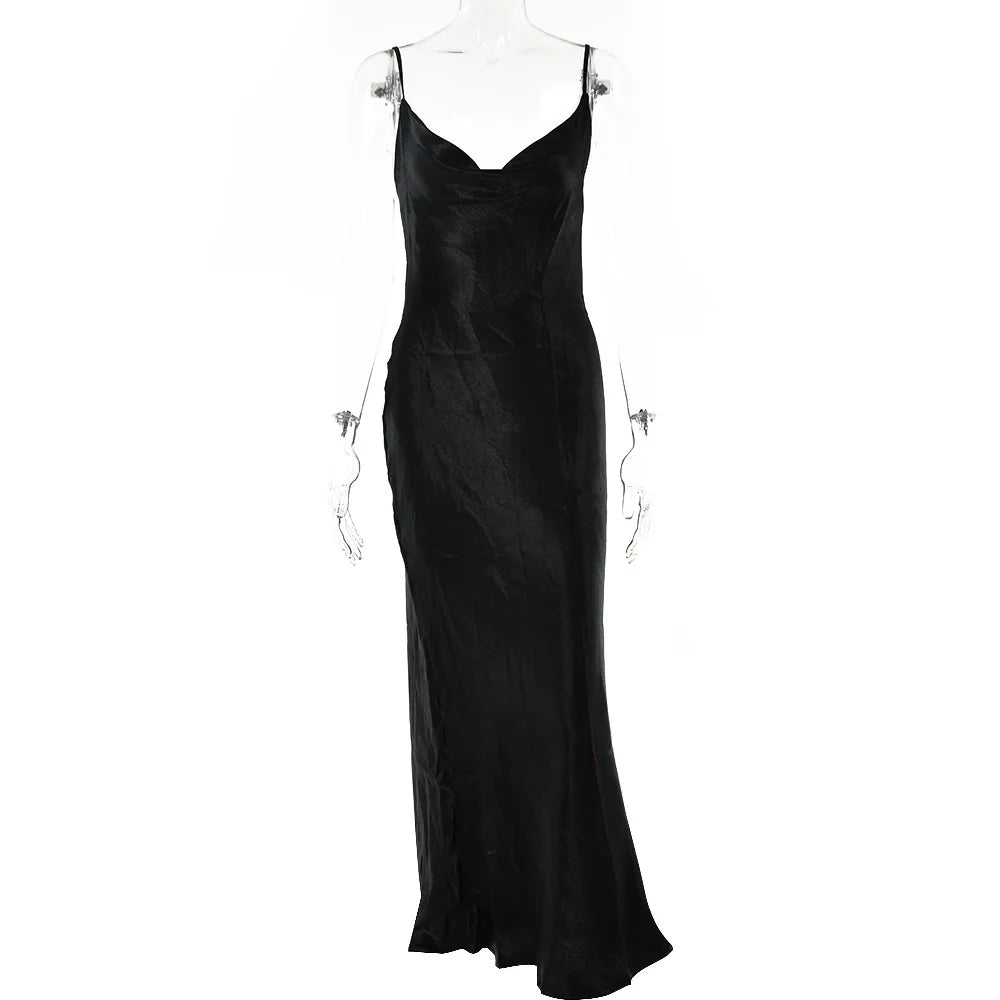 Claudia Silk Bodycon Dress black