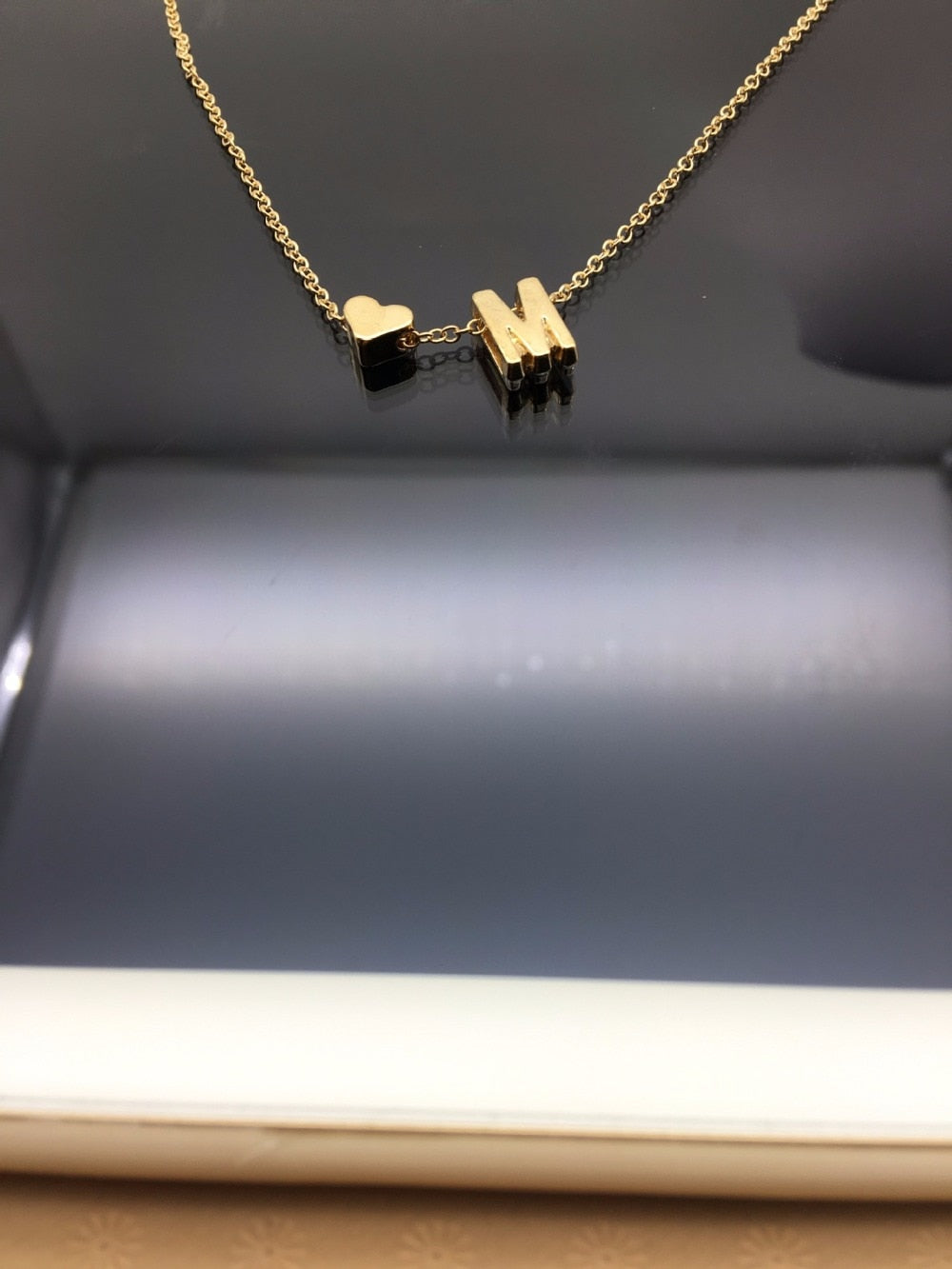 Heart Initial Personalized Letter Necklace