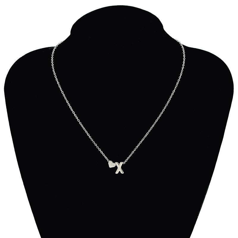 Heart Initial Personalized Letter Necklace
