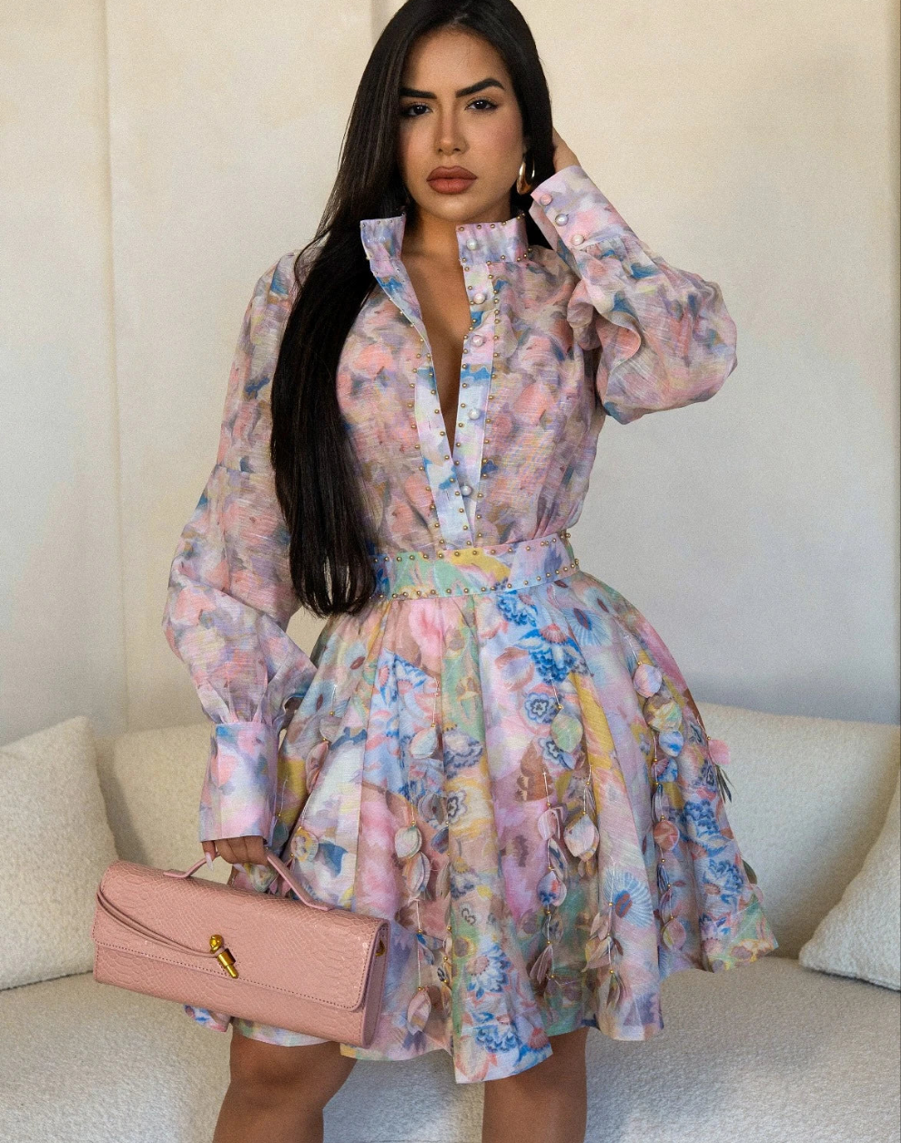 Vintage Floral Skirt Set