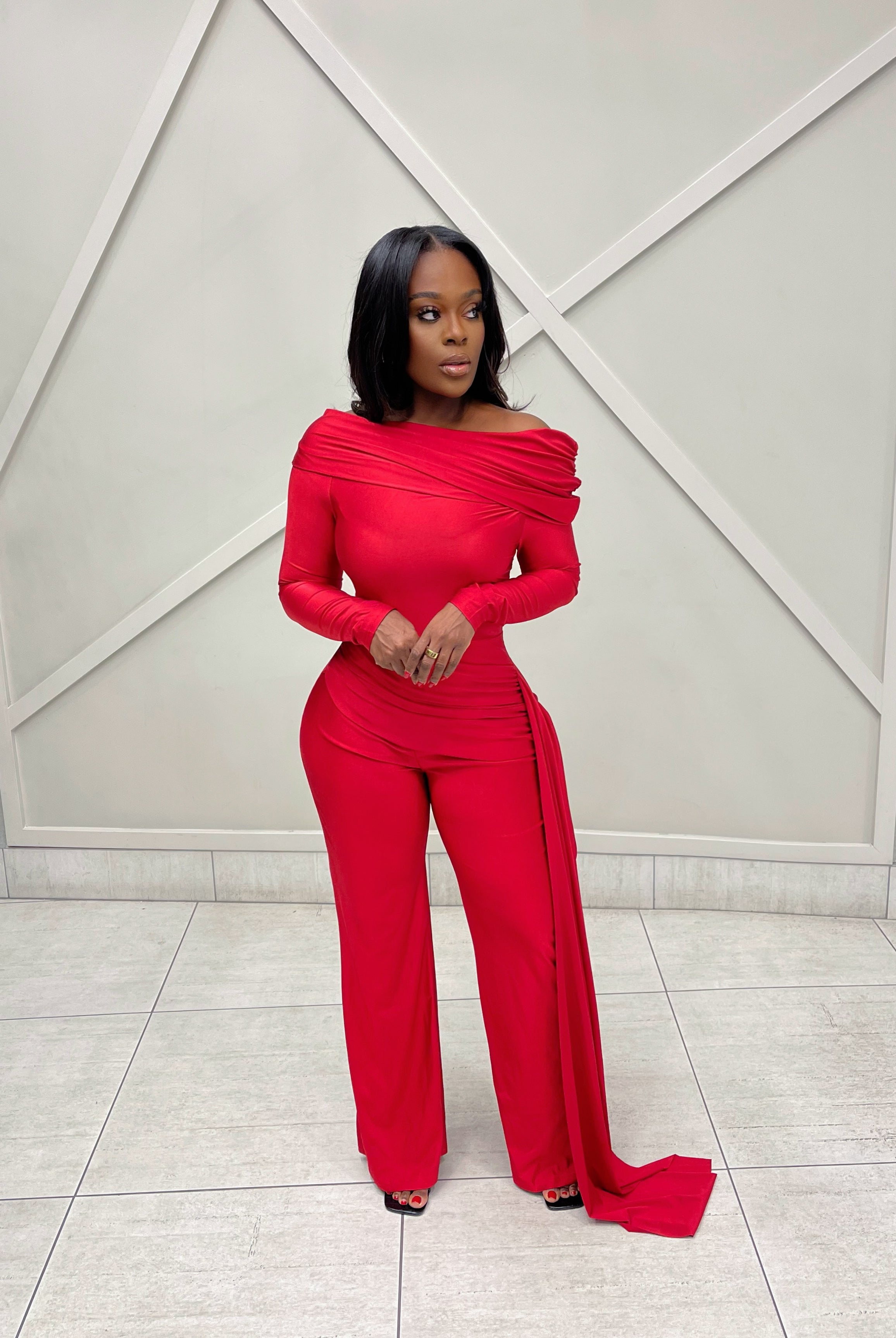 “SCALET” DRAPE JUMPSUIT